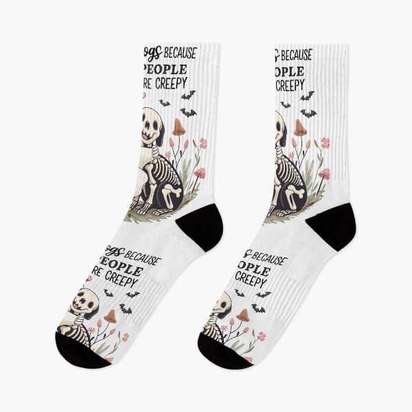 Item preview,  Dogs Because People Are Creepy – Skeleton Dog Halloween Ghost Garden designed and sold by elisarasada.