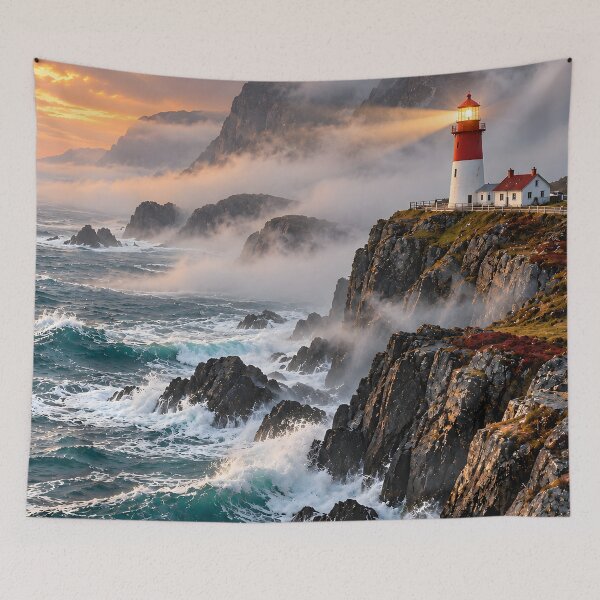 Item preview, Coastal Lighthouse at Sunset designed and sold by Sed94.