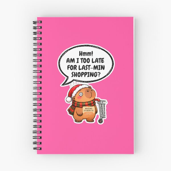 Item preview, AM I LATE FOR LAST-MIN SHOPPING?! 2026 BY NAGGINGSTICKERSCO. NAGGING CAPYBARA'S A VERY NAGGING CHRISTMAS! COLLECTION | ELECTRIC PINK Edition | No.01 designed and sold by LaMaisonOfMY.