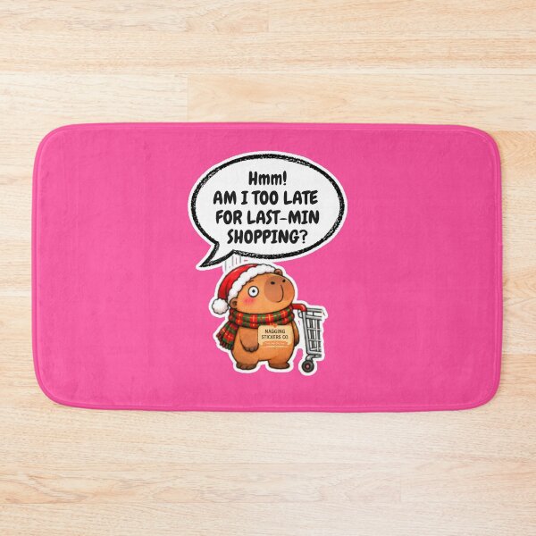 Item preview, AM I LATE FOR LAST-MIN SHOPPING?! 2026 BY NAGGINGSTICKERSCO. NAGGING CAPYBARA'S A VERY NAGGING CHRISTMAS! COLLECTION | ELECTRIC PINK Edition | No.01 designed and sold by LaMaisonOfMY.