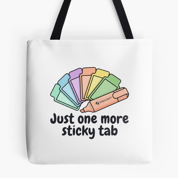 Item preview, Just One More Sticky Tab Pastel Highlighter BookTok Student Reader Stationery Humor designed and sold by raedattia.