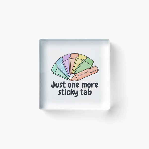 Item preview, Just One More Sticky Tab Pastel Highlighter BookTok Student Reader Stationery Humor designed and sold by raedattia.
