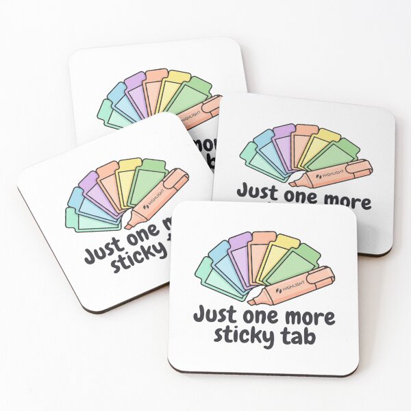Item preview, Just One More Sticky Tab Pastel Highlighter BookTok Student Reader Stationery Humor designed and sold by raedattia.