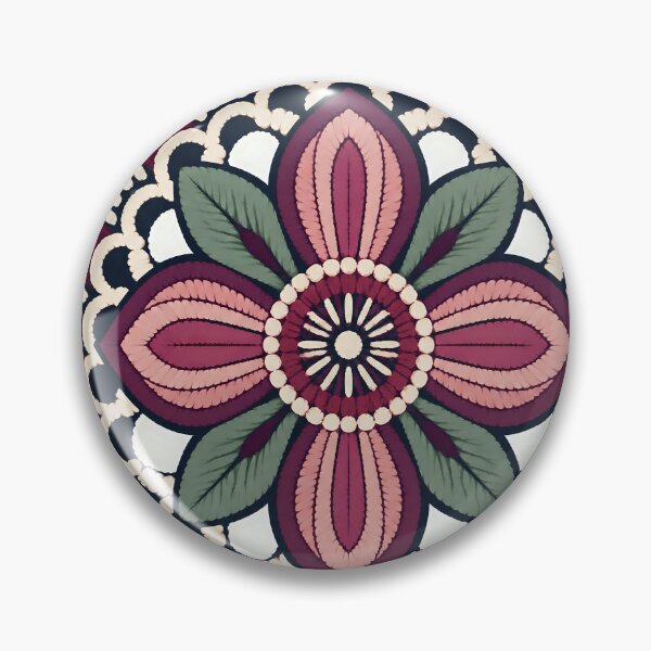 Item preview, Folk Style Embroidered Mandala designed and sold by Otakunited.