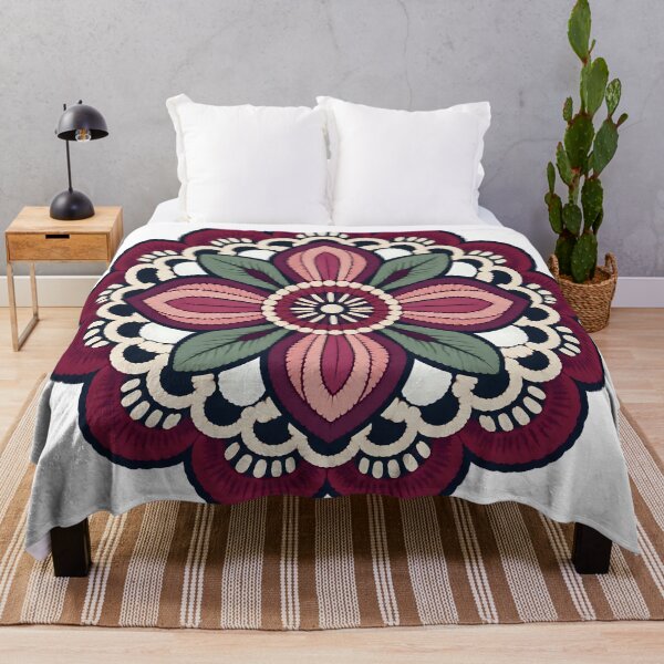 Item preview, Folk Style Embroidered Mandala designed and sold by Otakunited.