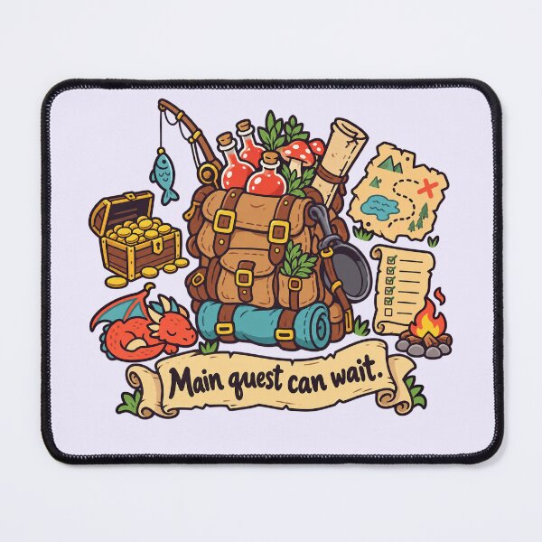 Item preview, Main Quest Can Wait designed and sold by Fanverse Merchandise.