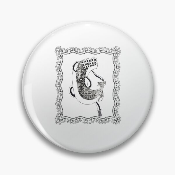 Item preview, Letter G - Illuminated Initial in Ornate Swirling Frame designed and sold by The Outlier Studio.