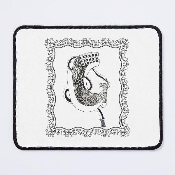 Item preview, Letter G - Illuminated Initial in Ornate Swirling Frame designed and sold by The Outlier Studio.