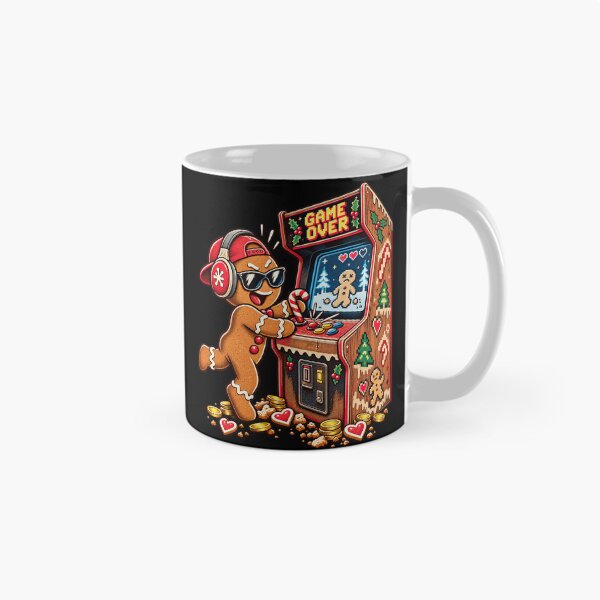 Item preview, Gingerbread Man Christmas Retro Arcade Cabinet Player Art designed and sold by chem3a-wst.