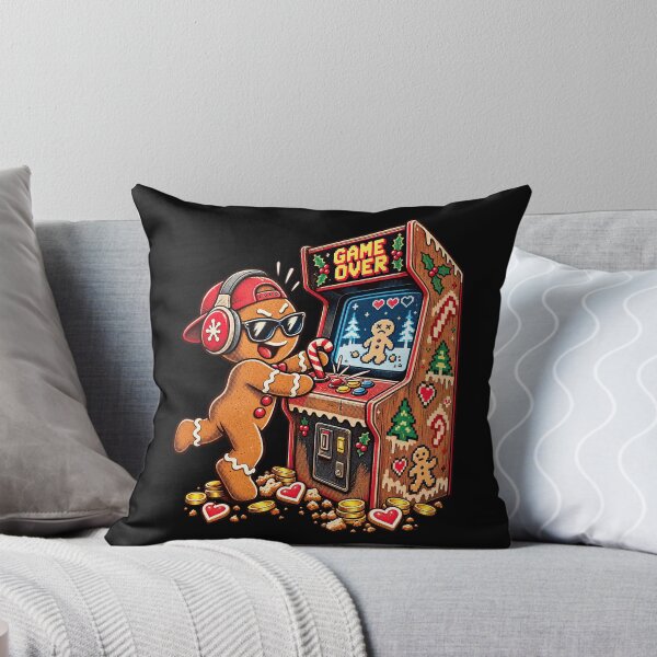 Item preview, Gingerbread Man Christmas Retro Arcade Cabinet Player Art designed and sold by chem3a-wst.