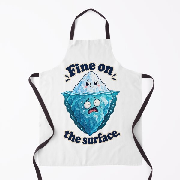 Item preview, Fine on the Surface - Funny Anxiety Iceberg designed and sold by ManxCatAndy.