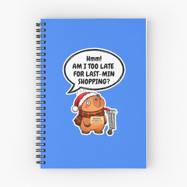 Item preview, AM I LATE FOR LAST-MIN SHOPPING?! 2026 BY NAGGINGSTICKERSCO. NAGGING CAPYBARA'S A VERY NAGGING CHRISTMAS! COLLECTION | ELECTRIC BLUE Edition | No.01 designed and sold by LaMaisonOfMY.
