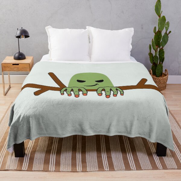 Item preview, Cute Creepy Green Monster Hiding On A Branch designed and sold by ANJ Creative Designs.