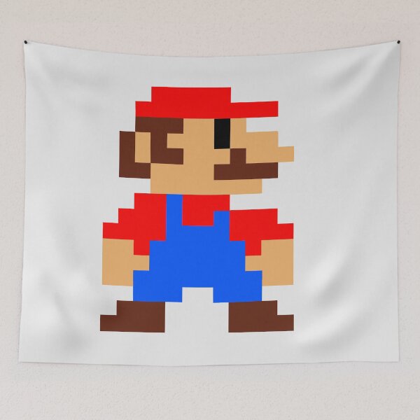 Aperçu de l'œuvre Mario en pixel art 8 bits créée et vendue par Arty Tees .