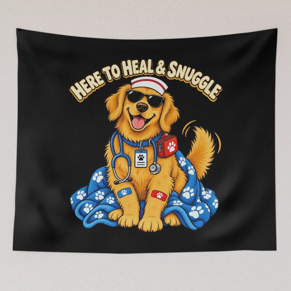 Item preview, Here To Heal Snuggle Retriever Dog Nurse Comfort designed and sold by chem3a-wst.