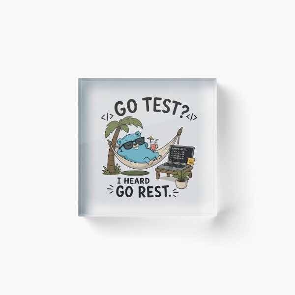 Item preview, Golang gopher mascot command go rest designed and sold by Olena Du.