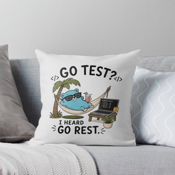 Item preview, Golang gopher mascot command go rest designed and sold by Olena Du.