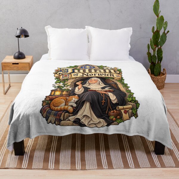 Item preview, Julian of Norwich – Medieval Mystic, Saintly Cat Lady & Hazelnut Philosopher designed and sold by ChickenFund.