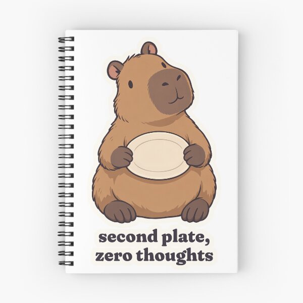Item preview, Thanksgiving Capybara Second Plate Zero Thoughts designed and sold by OuqCreations.