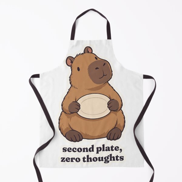 Item preview, Thanksgiving Capybara Second Plate Zero Thoughts designed and sold by OuqCreations.