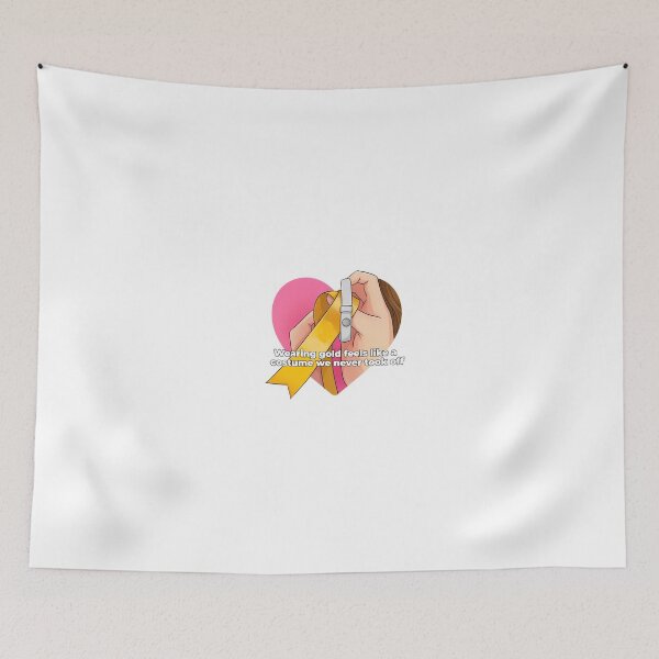 Item preview, Golden Ribbon & Heart Silhouette designed and sold by NiftyWrx.