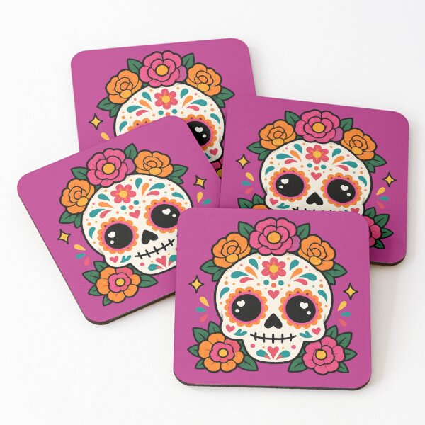 Item preview, Cute Sugar Skull – Colorful Day of the Dead Floral designed and sold by kstheladesigns.