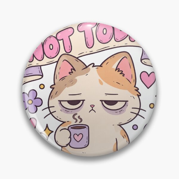Item preview, Not Today Cat Coffee Morning Grump Funny Saying designed and sold by LongIslandDesgn.