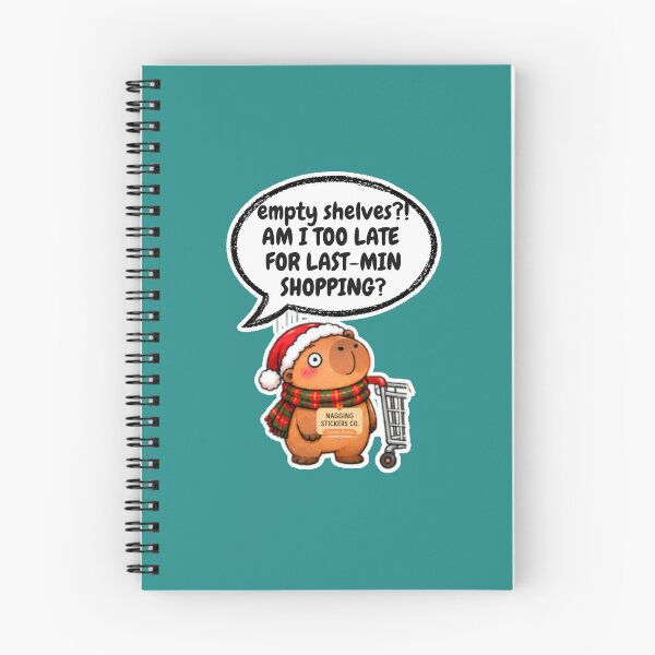 Item preview, EMPTY SHELVES?! AM I LATE FOR LAST-MIN SHOPPING?! 2026 BY NAGGINGSTICKERSCO. NAGGING CAPYBARA'S A VERY NAGGING CHRISTMAS! COLLECTION | GREEN Edition | No.04 designed and sold by LaMaisonOfMY.