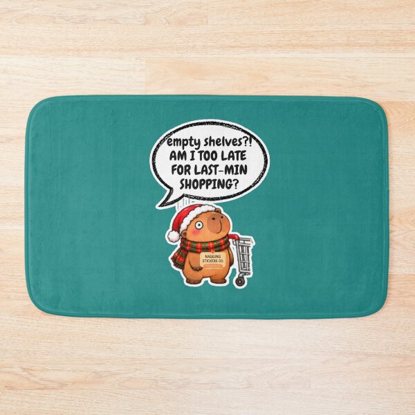 Item preview, EMPTY SHELVES?! AM I LATE FOR LAST-MIN SHOPPING?! 2026 BY NAGGINGSTICKERSCO. NAGGING CAPYBARA'S A VERY NAGGING CHRISTMAS! COLLECTION | GREEN Edition | No.04 designed and sold by LaMaisonOfMY.