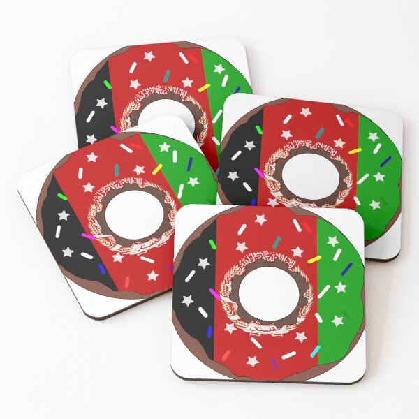 Item preview, Afghanistan Flag Donut – Colorful Sprinkles Country Pride designed and sold by TheIconSmith.