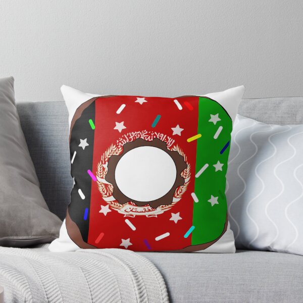 Item preview, Afghanistan Flag Donut – Colorful Sprinkles Country Pride designed and sold by TheIconSmith.