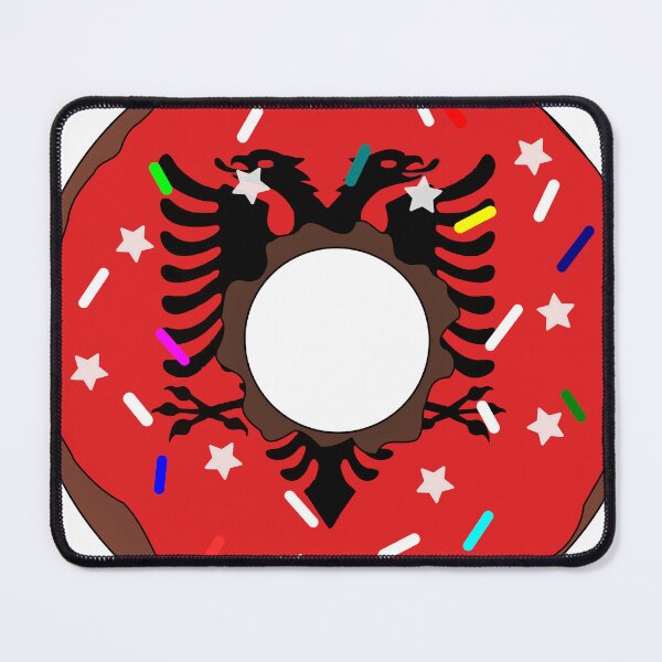 Item preview, Albania Flag Donut – Colorful Sprinkles Country Pride designed and sold by TheIconSmith.