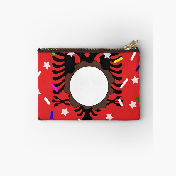 Item preview, Albania Flag Donut – Colorful Sprinkles Country Pride designed and sold by TheIconSmith.