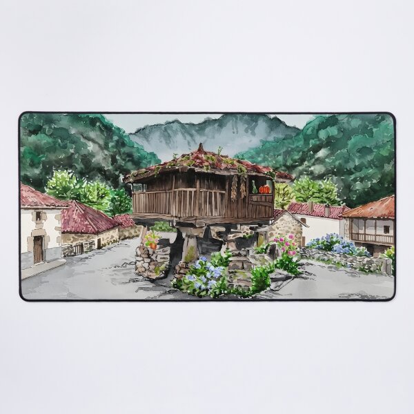 Item preview, Asturias Spain Wall Art – Northern Spain Landscape Painting designed and sold by POSTERIOCREW.