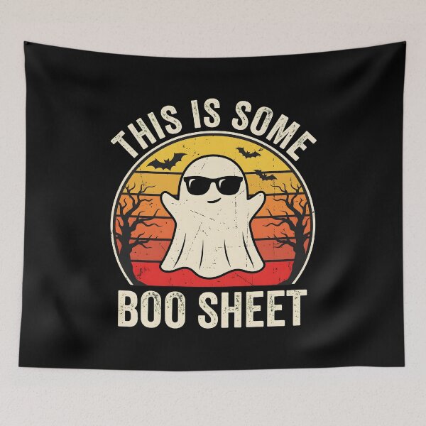 Item preview, Funny Halloween Ghost Sunglasses Retro Sunset designed and sold by Dmo3HarkoArt.
