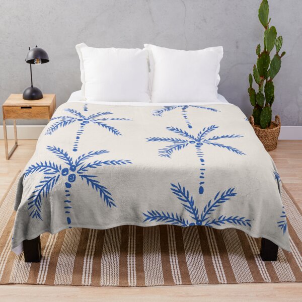 Item preview, Palm Stripes Blue Pattern designed and sold by Anis Illustration.