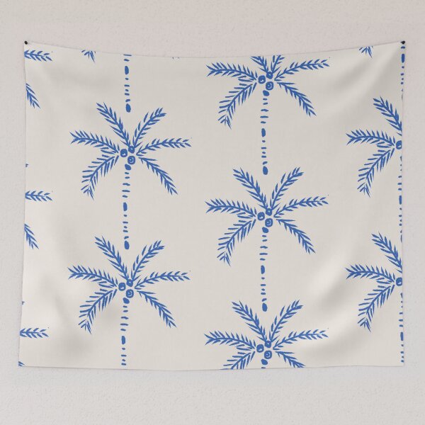 Item preview, Palm Stripes Blue Pattern designed and sold by Anis Illustration.