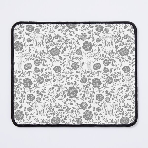 Item preview, Weimaraner Floral Silhouette Botanical Art Grey designed and sold by WildLakePatterns.