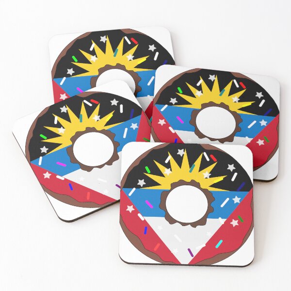 Item preview, Donut con la bandera de Antigua y Barbuda – Chispas de colores que simbolizan el orgullo nacional designed and sold by TheIconSmith.