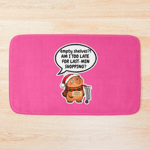 Item preview, EMPTY SHELVES?! AM I LATE FOR LAST-MIN SHOPPING?! 2026 BY NAGGINGSTICKERSCO. NAGGING CAPYBARA'S A VERY NAGGING CHRISTMAS! COLLECTION | ELECTRIC PINK Edition | No.04 designed and sold by LaMaisonOfMY.