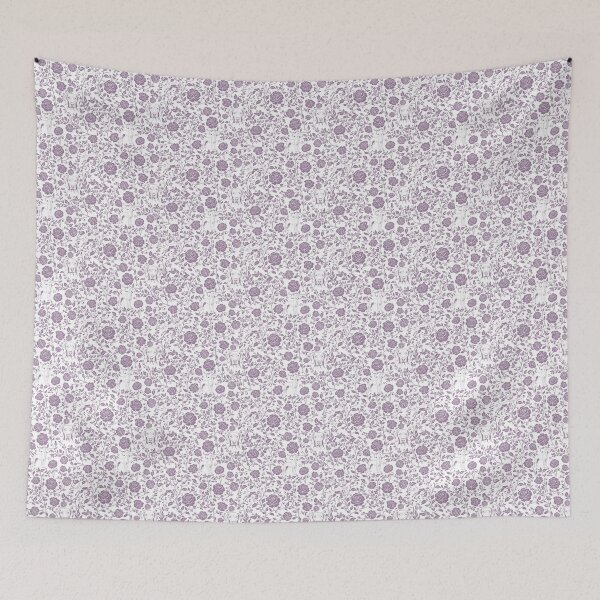 Item preview, Weimaraner Floral Silhouette Botanical Art Lavender designed and sold by WildLakePatterns.