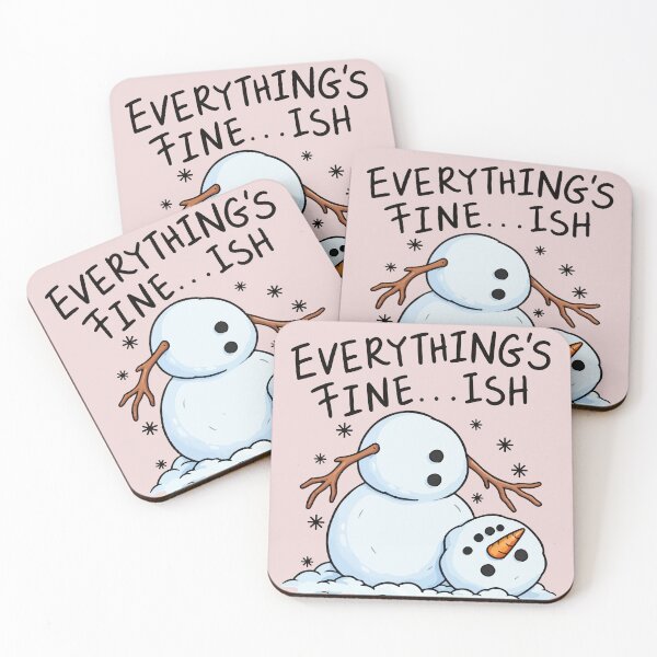 Item preview, Funny Everything’s Fine Ish Snowman Christmas Meltdown designed and sold by AnhaPhysic.