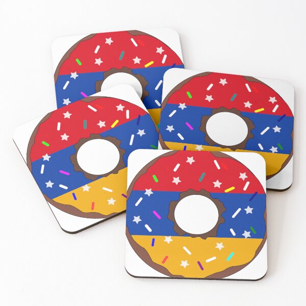 Item preview, Armenia Flag Donut – Colorful Sprinkles Country Pride designed and sold by TheIconSmith.