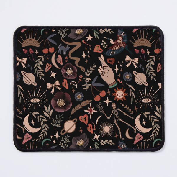 Item preview, Whimsical Gothic Elements Dark Pattern designed and sold by Anis Illustration.