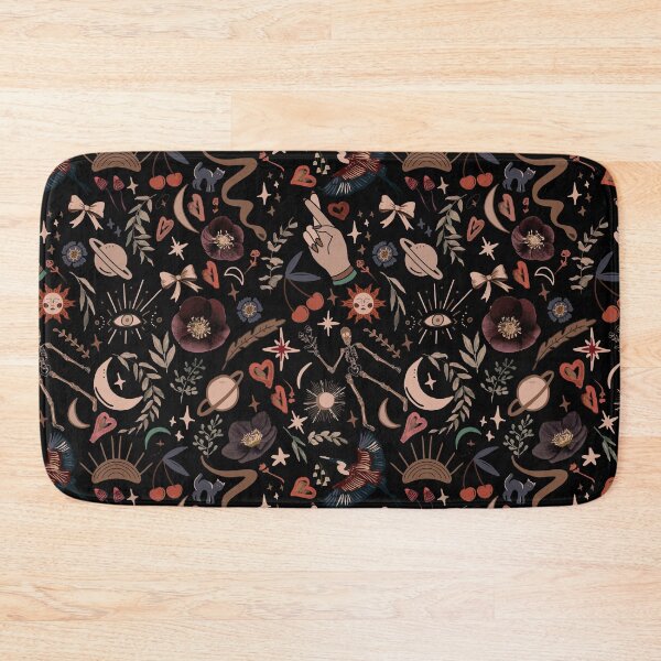 Item preview, Whimsical Gothic Elements Dark Pattern designed and sold by Anis Illustration.