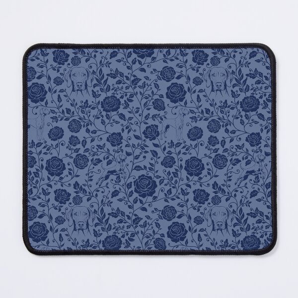 Item preview, Weimaraner Floral Silhouette Botanical Art Blue designed and sold by WildLakePatterns.