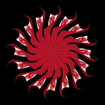 Artwork thumbnail, Red mandala by Meo Design