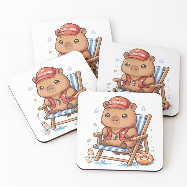 Item preview, Capybara Lifeguard On Beach Chair - Summer Capybara designed and sold by ReginaNunn.