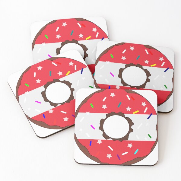 Item preview, Austria Flag Donut – Colorful Sprinkles Country Pride designed and sold by TheIconSmith.
