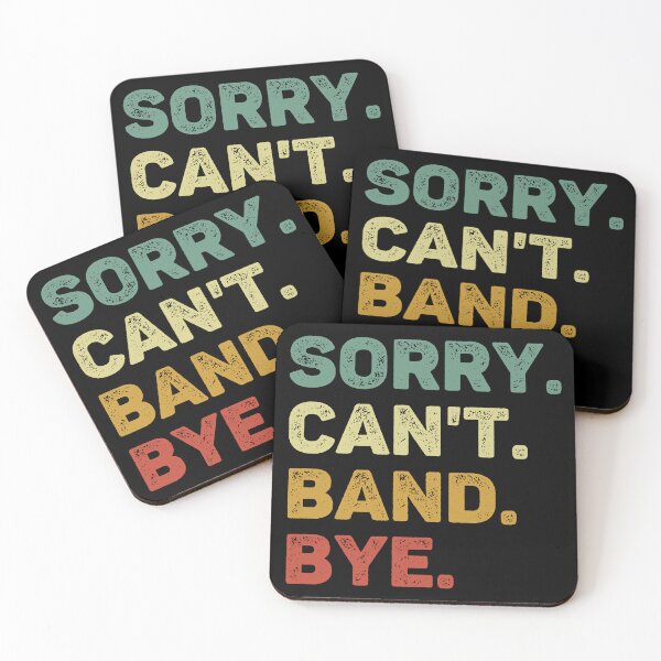 Item preview, Sorry Can't Band Bye Retro Funny Band designed and sold by RareBunny.